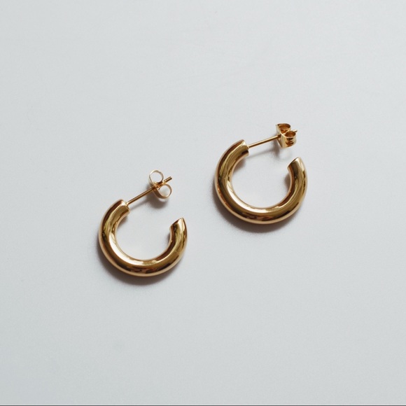 The Ultimate Gold Plated Classic Hoops Earrings - Picture 8 of 12